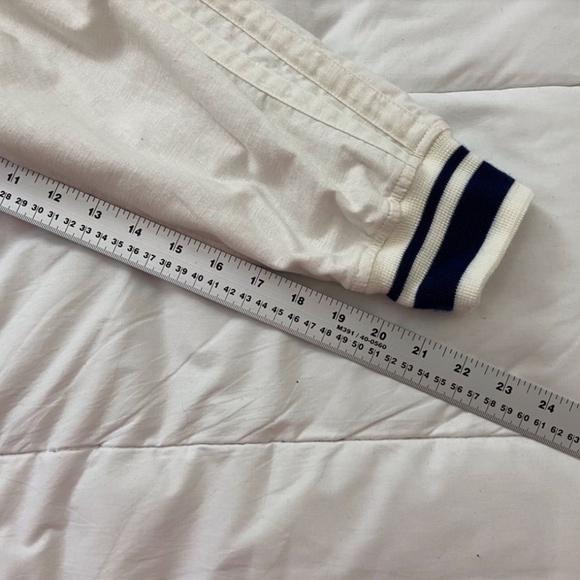 Southpole linen blend ecru white zip up jacket pockets lined black varsity 3XL - Picture 7 of 13